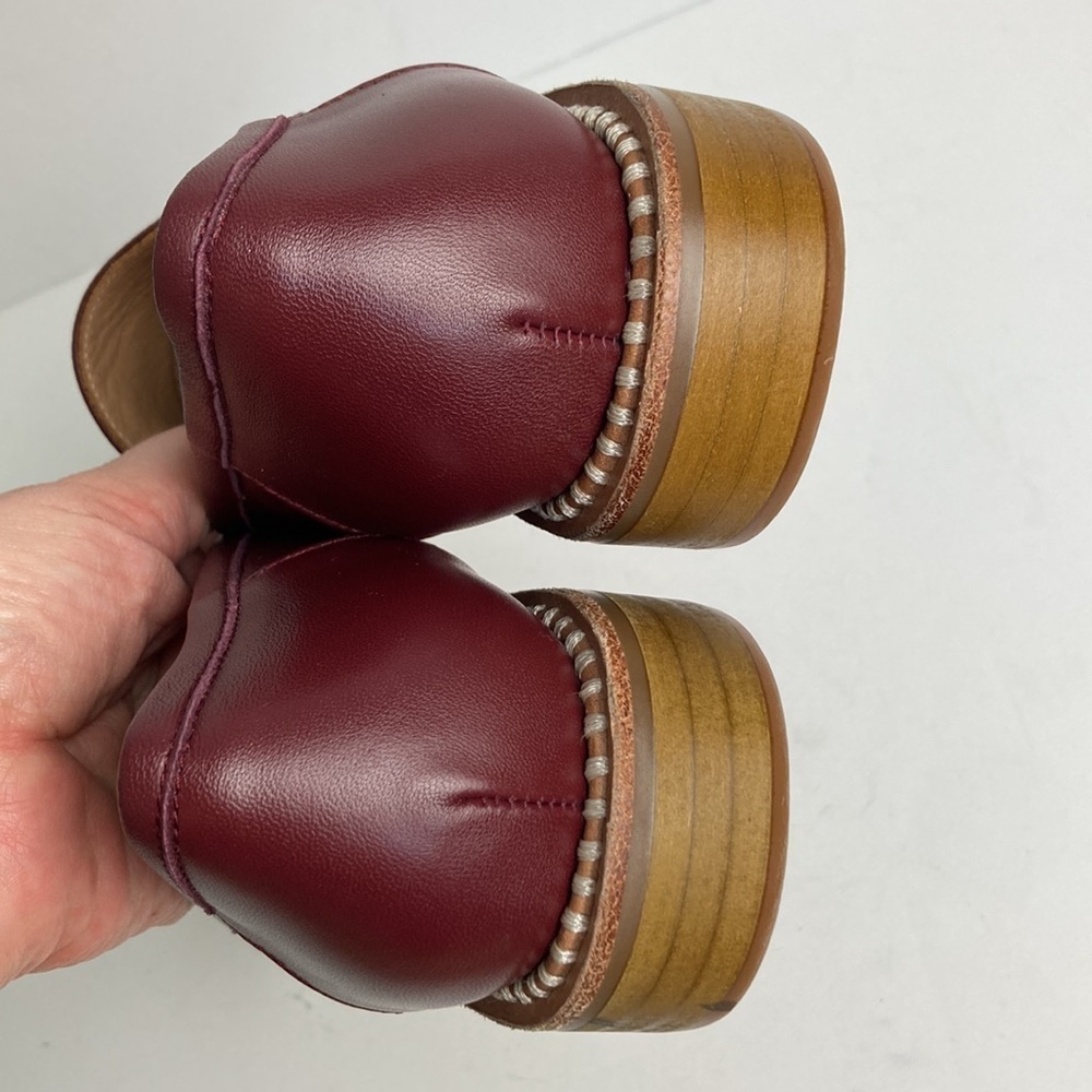 FOGEENA Penny Matte Leather Slip On Round Toe Chunky Loafers 9 Academia Preppy - Picture 12 of 16